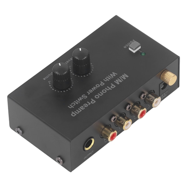 Phono Pladespiller Forforstærker Elektronisk Lyd Stereo Grammofon Forforstærker Lavt Støj PP500P 100‑240V UK-stik