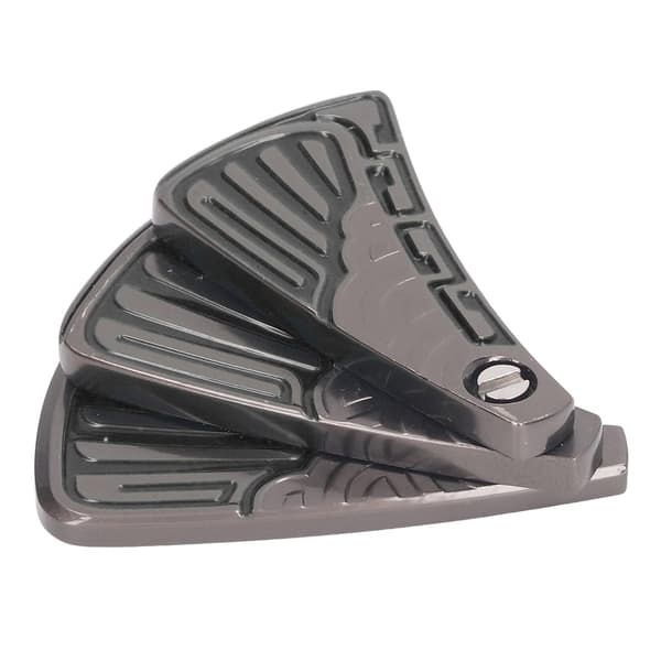 Push Slider Fidget Legetøj Foldbar Ventilator Magnetisk Stressaflastning Haptisk Rustfrit Stål Legetøj til Voksne Sort