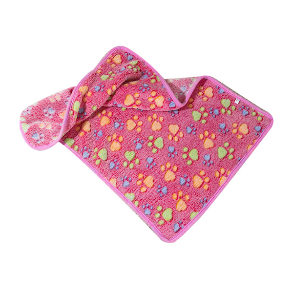 Hundtäcke Söta klotryck på rosa termisk mjukfiber Bekväm kattsömnfilt för husfamilj inomhusklotryck på rosa S(7,9x7,9in)