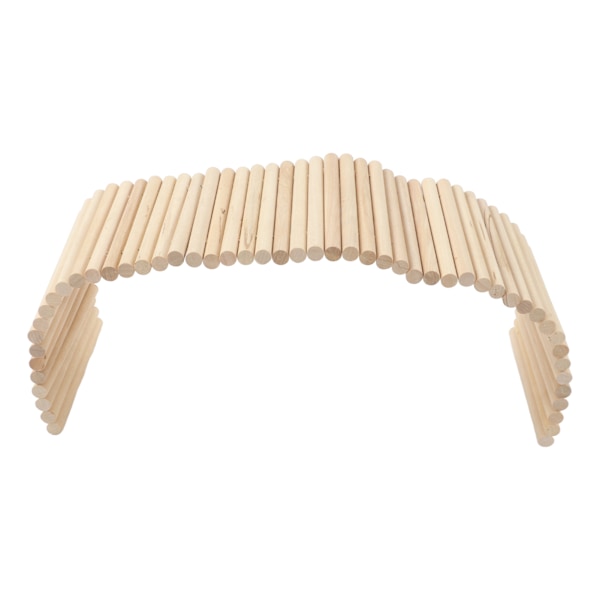 Pet Hideout Bridge Träsäker böjbar liten klättertunnel för husdjur för kaniner marsvin hamstrar15x60cm