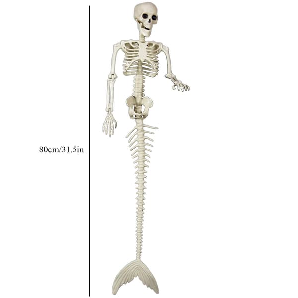 80 cm Halloween-skjelettfiskbeinrekvisitt for skummel dekorasjon