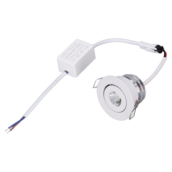 LED-innfelt lys Mini justerbar vinkel aluminium innfelt taklampe Hvit 85‑265V Naturlig hvit 4000K