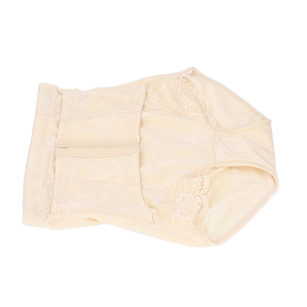 Postpartum Underkläder Mellan midja 2 lager Krok och ögon Andas C Sektion Trosa för gravida kvinnor Hudfärg 3XL