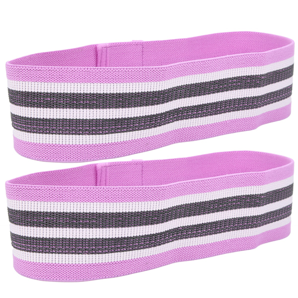 2st/set Fitness Resistance Loop Band Halkfri elastisk träningsrem Ben Butt Shaper Purple