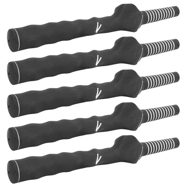 5 ST Golf Swing Club Hand Grip Rubber Beginner Training Correction Accessories Hole Diameter 12.5mm Black