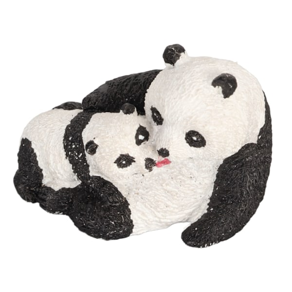 Panda Statue Simulation Innovativ Dekorativ Håndmalet Mini Panda Figur til Udendørs Have Hjem Bil