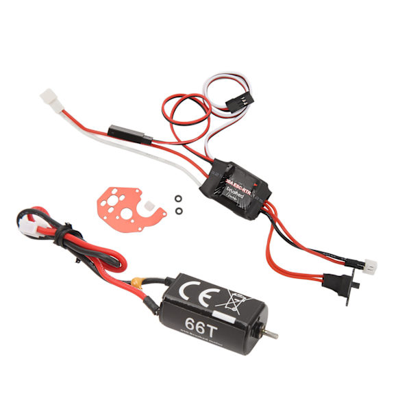 050 66T Børstet Motor 30A Børstet ESC Kit Høy Torsion PH2.0 Tilkobling for Axial Scx24 Fjernstyrt Bil