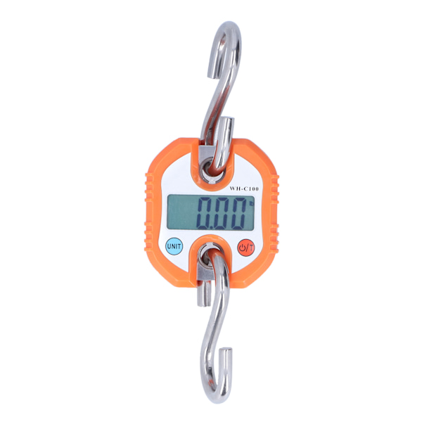 Mini Crane Våg Vägningskrok Hängverktyg med dubbel precision Display 150 kg C100Orange