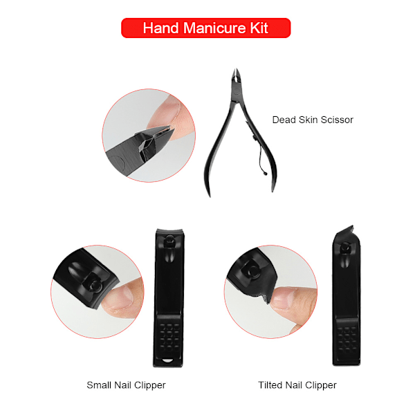 Profesjonell neglklipper i rustfritt stål Tånegl Pedikyr Corrector Tool Clippers Kit