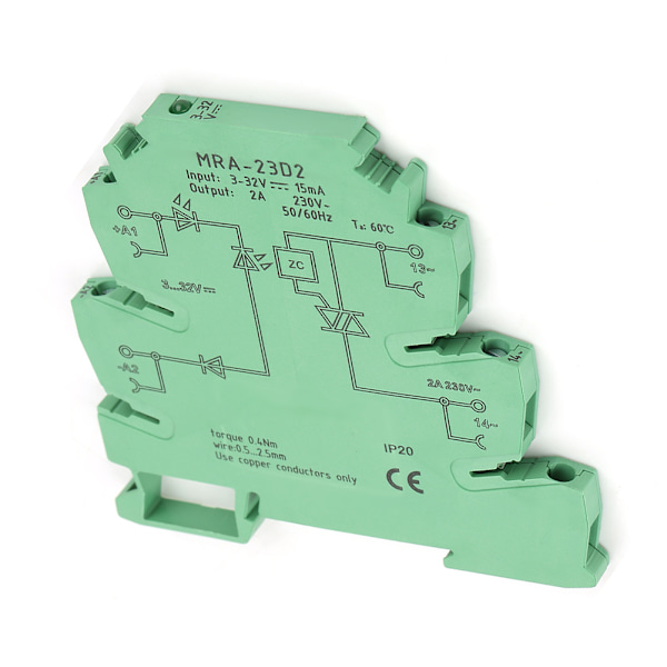 MRa 23D2 Ultratunn 6,2 mm Solid State Relämodul Ingång 3-32VDC
