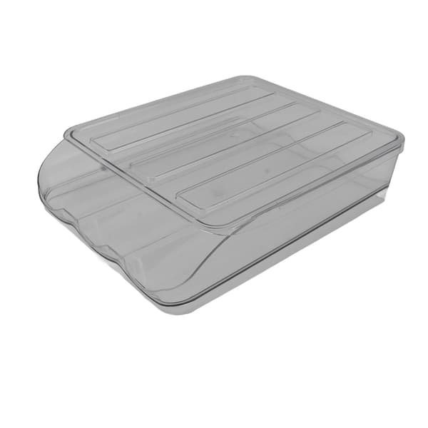 Egg Holder for Refrigerator Tilt Design Transparent Large Capacity Detachable Egg Storage Container Egg Dispenser 1 Layer