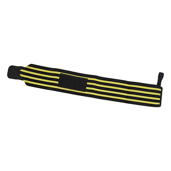 Fitness Vægtløftningsbøjle Justerbar Armbåndsstøtte Elastiske Håndledsbind Bandage Sort Gul