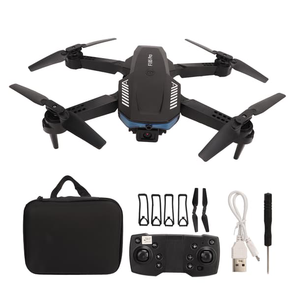 Foldable Drone 4K HD Dual Camera WiFi Intelligent Obstacle Avoidance RC Quadcopter with LED Light for Photography