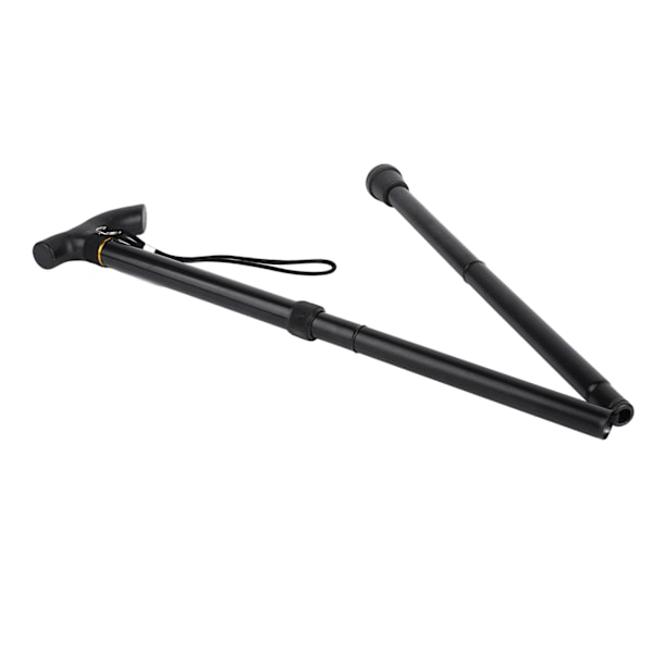 Foldbar Vandrestav Aluminiumlegering Foldbar Stok Letvægts Vandrestav Gåstok til Senior med 2 Sikkerhedsspids