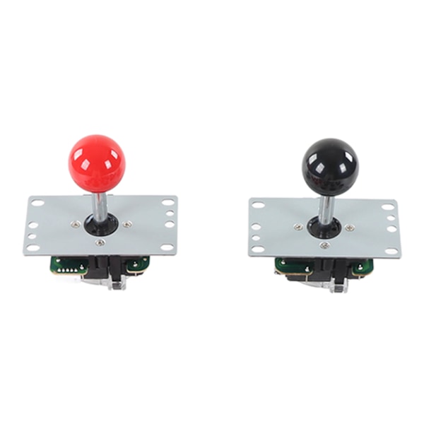 2-Spillers Arcade Spil DIY Kit med USB Computer Joystick Kredsløbskort Gamepad 30 Kassette Knapper Rød Sort