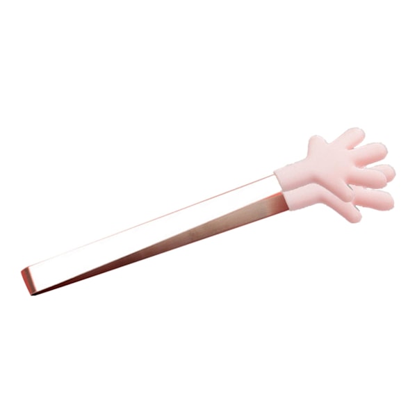 Minitång av silikon Serveringstång Mattång Små barntång för servering Matlagning Förrätter Iskub Frukt Socker Rosa Palmform