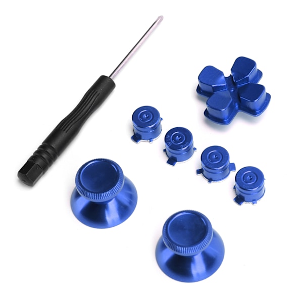 Metallknapp Tommelpinne Simulerer grep for PS4 Gamepad Controller Joystick Utskifting Blå
