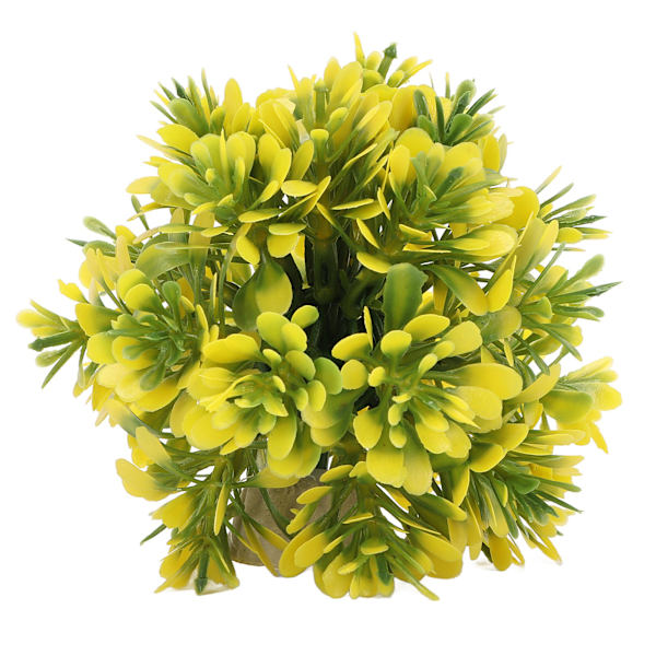 Kunstig akvariegresskule Fargefast akvarium Plastgresskule for akvariedekorasjon Gul