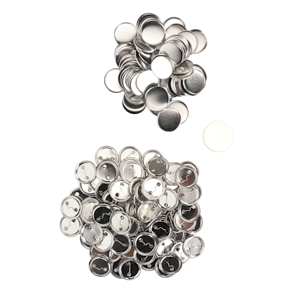 100 Set Knappnålsdelar Robust Metall Plast Rostsäker Slät Knapptillverkningstillbehör för Märke DIY 44MM