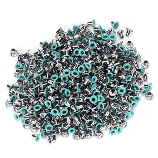 500 st Mässingsöljetter 2mm Innerhål Färgglada Grommets Kit för Kläder Skor Väska DIY Hantverk Grön