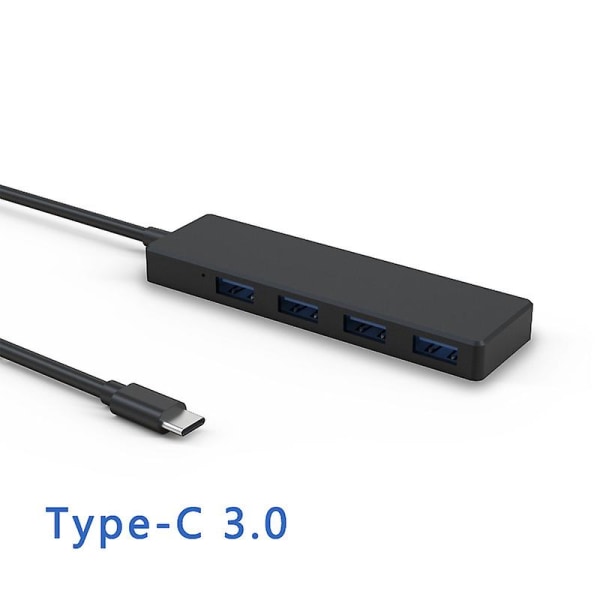 USB C 3.0 4-portars USB C-adapter med flera uttag USB C till USB 3.0 Hub, kompatibel med Macbook Pro Air 2022, Huanwei Galaxy Surface Pro och annan typ C De