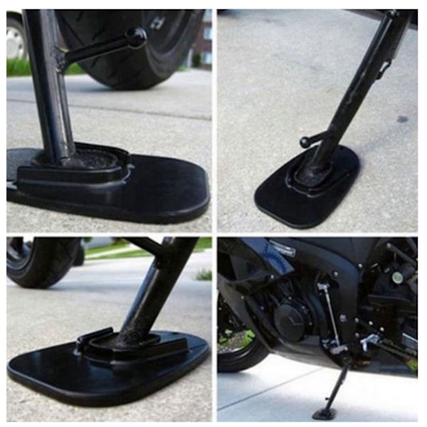 Universal Motorcykel Kickstand Pad Sidostöd Stödplatta för mjuk mark utomhusparkering