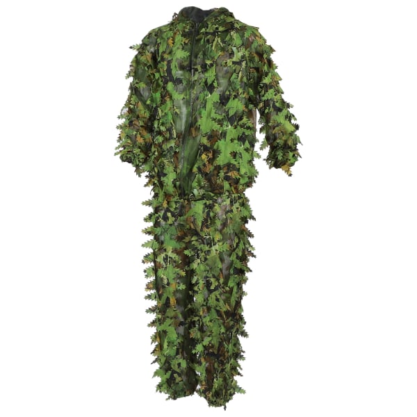 Green Wild Camouflage Ghillie Suit 3D Leaf jakker og bukser Sett Klær for jakt