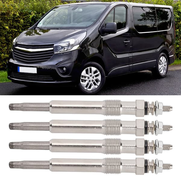4 stk. varmelegeme gløderør 7700100558 erstatning passer til Renault Clio Kangoo Trafic