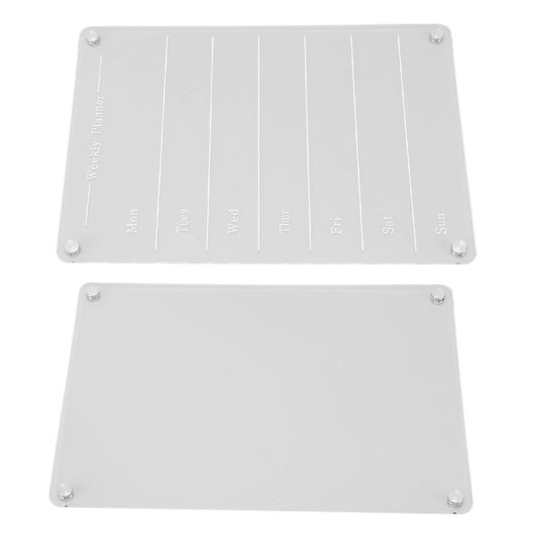 13 X 9,1 tum Magnetic Dry Erase Calendar Akryl Planering Bord Memo Board med 6 markörer för kylskåp tom tavla + Weekly Planner Board