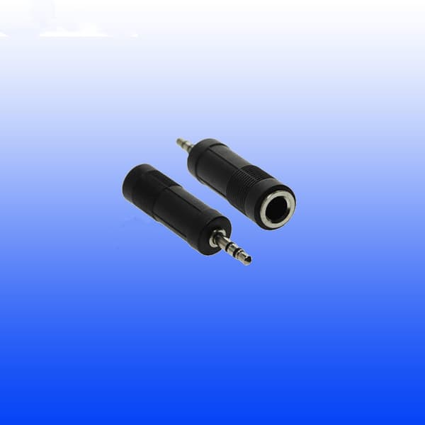 Adapter og kabelstik 3,5 mm, 6,35 mm, Sort, Han/Hun, Pl[LD]
