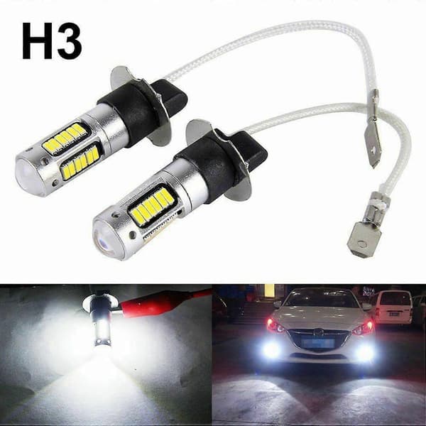 6 st H3 Super Bright LED Dimljus DRL Glödlampssats 6000k Vit HA[LD]