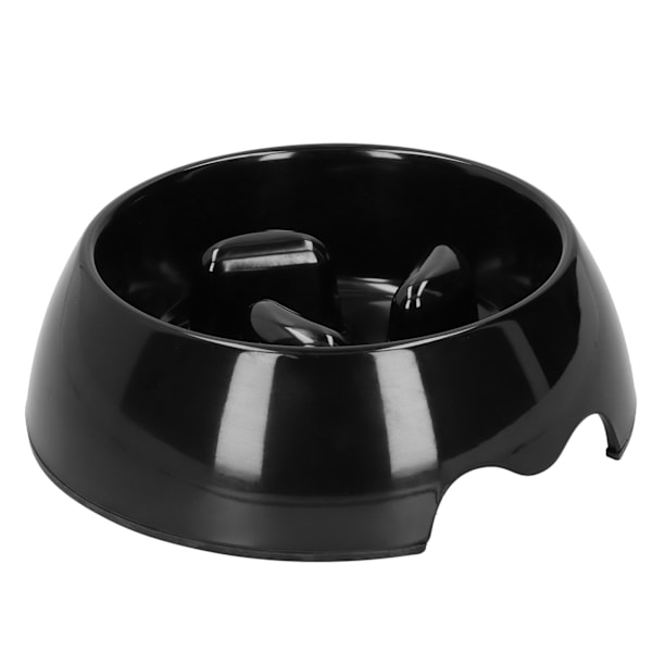 Pet Slow Feeders Bærbar Hund Langsom Foder Skål Anti Kvælning Skål til Kat Hund Tilbehør M Sort