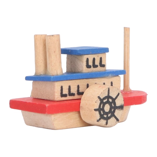 Miniatyr dockhusbåt 1/12 skala Mini medelhavsfiskebåtsmodell för dockhusdekoration