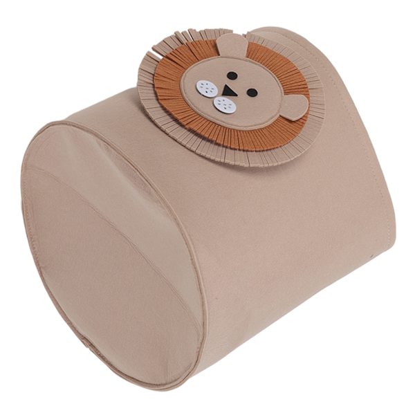 Bomullstvättkorgar Förtjockad Tecknad Djur Barnleksaker Hushållsskräp Smutsiga kläder Förvaringshink 30x27cm Lejon