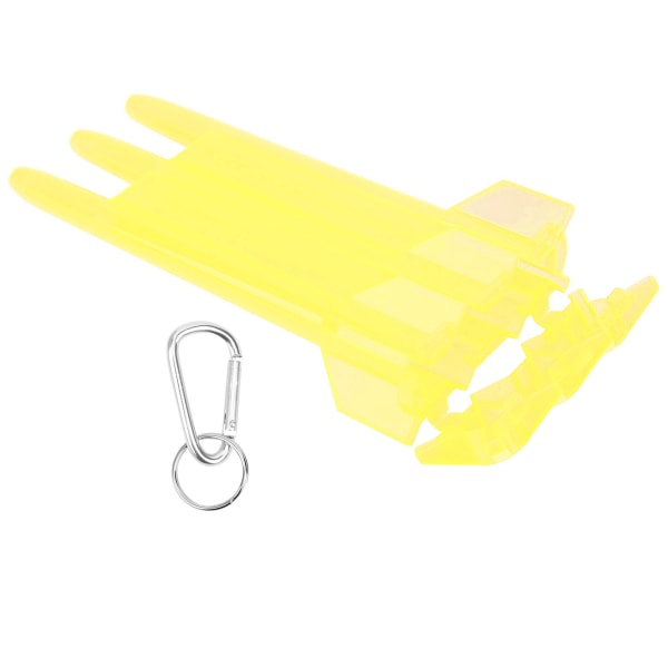 Universal bærbar dartboks ABS-etui 3 ærmeopbevaring med aluminiumslegering hængespænde gul