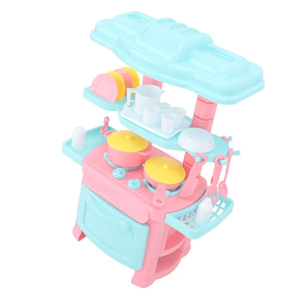 48 PCS Kitchen Toy Set Integrated Realistic Interesting Immersive Smooth Edges Interactive Play Kitchen Set for Pretend Play