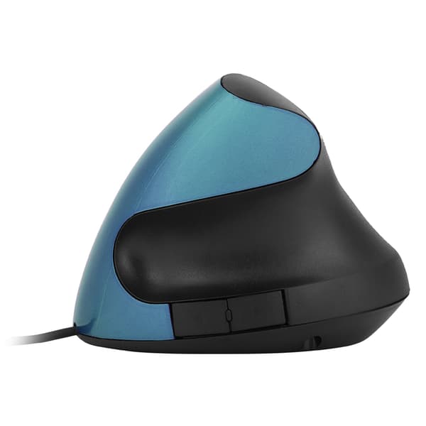 Ergonomisk vertikal USB-kablet mus med håndledsstøtte - 1600DPI - Blå - til PC-spil til bærbar computer