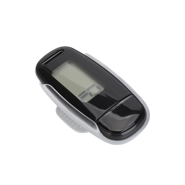 Skridttæller Stor LCD-skærm USB Opladbar Præcis Bærbar Let Skridttæller med Snøre til Kvinder Mænd Børn Sort