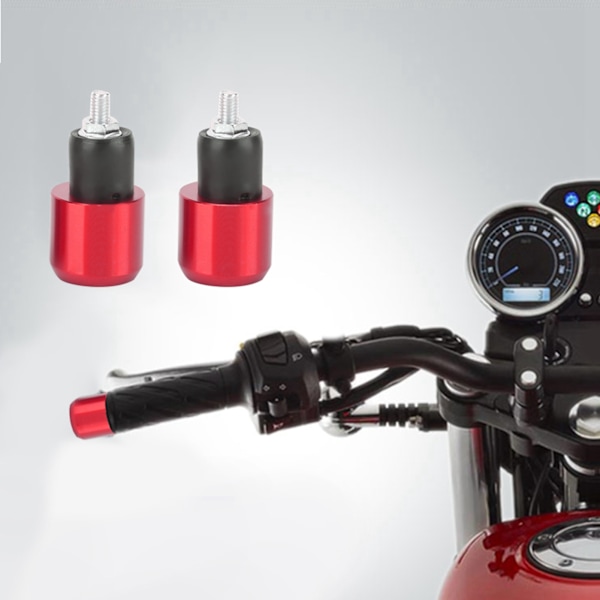 2st Universal 18-22 mm Motorcykel Rund Styre End Vikt Balansplugg (rosaröd)
