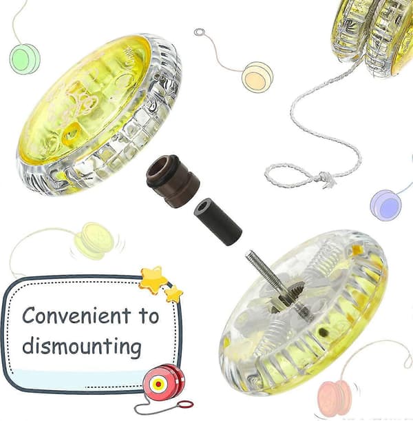deler Acsergery gave LED-lys nybegynner jojo triksball for barn plast