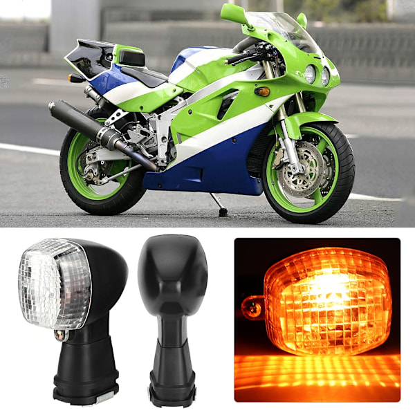 Motorcykel LED Blinklys Passer til KAWASAKI ZXR 250R/400R/750R (sort+hvid)