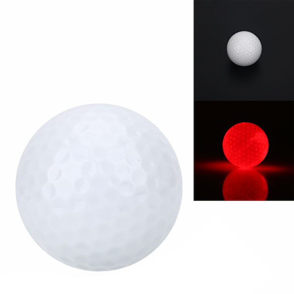 1. elektroninen LED-golfpallo pimeään yöharjoitteluun (punainen)