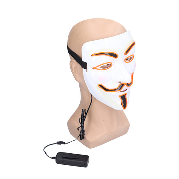 Clown Glödande Mask LED Light Up Skrämmande Purge Mask för Halloween Carnival Easter Party