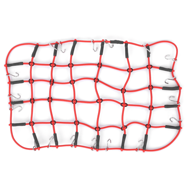 Elastinen kattotelineverkko Venyvä simulointitarvike 1/8 1/10 RC-kiipeilijälle Punainen