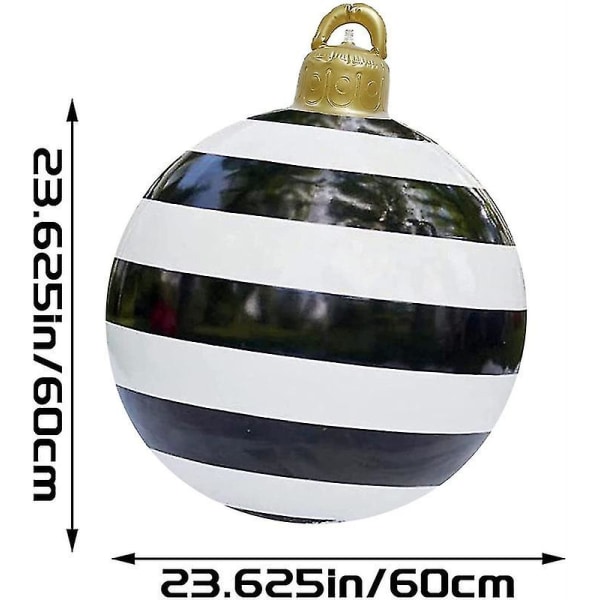 Giant Christmas Pvc Oppblåsbar Dekorert Ball, Jul Oppblåsbare Utendørs Dekorasjoner Q1