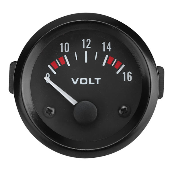 Bil Universal 12V Voltmeter 52mm/2in Spänningsmätare Mätare 8-16V BX100007