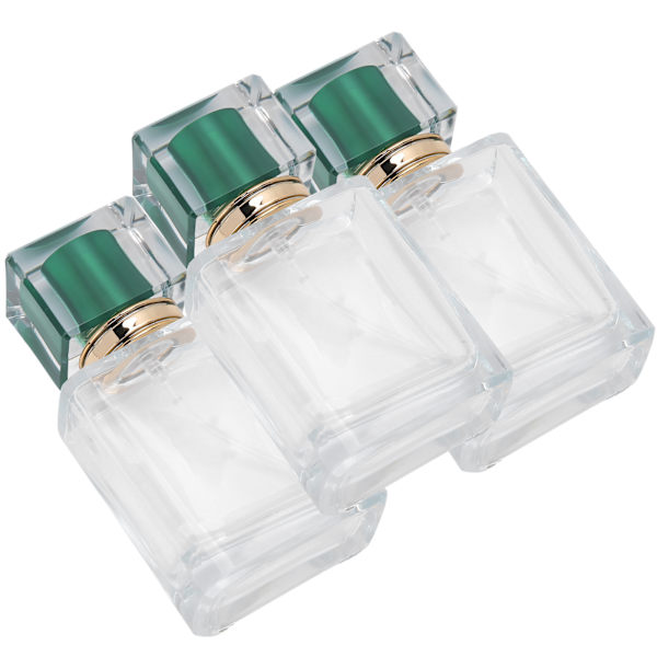 50 ml Glass Perfume Bottle Refillable Perfume Atomizer Dispenser Liquid Makeup Container Green