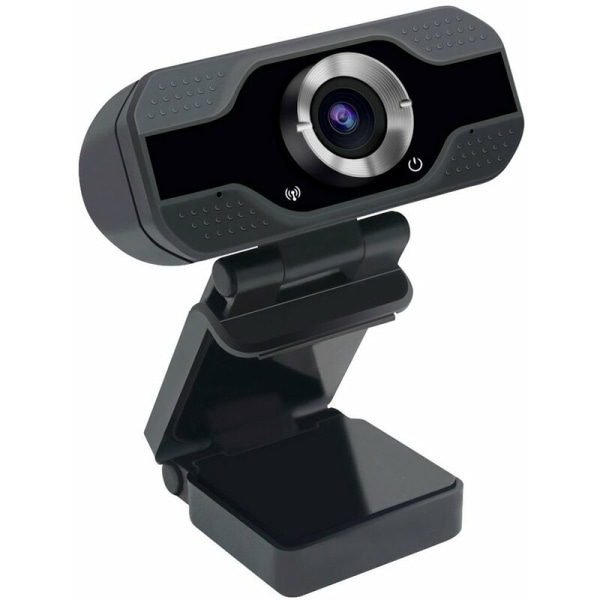 USB datorkamera med 1080P HD-webbkamera med mikrofon för bärbar datorkamera för spel/videosamtal/inspelning/konferens, modell: svart