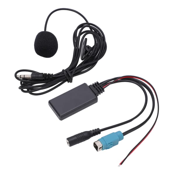 Bluetooth AUX IN-kabeladapter Stereo full hastighet med utskiftbar mikrofon for Alpine 2009-opp