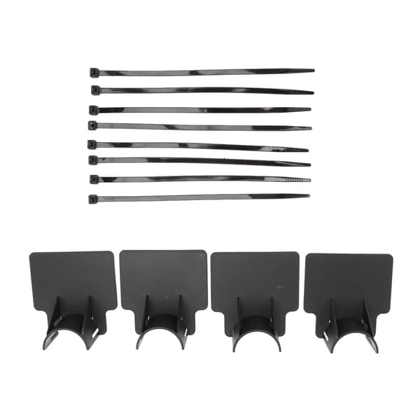 Poolrørholder Justerbar Design Robust ABS Nem Installation Pool Slangholder Sort